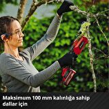 Einhell Akülü Budama Testeresi GE-GS 18/150 Li-Solo Power X-Change (18V, max. 100 mm kesim kalınlığı, 20 mm kaldırma yüksekliği, çıkarılabilir dal braketi, 2x testere bıçağı dahildir, akü dahil değildir) - 3408290

