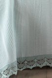 %100 Pamuk Çift Kişilik Kopanaki Dantelli Petek Pike 210x230 cm-Mint Yeşili