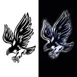 Veraart Işıklı Kartal Beşiktaş Figürlü Duvar Dekorlu Gece Lambası 60 cm