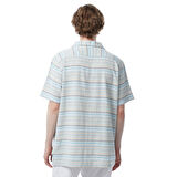 Nautica Erkek Mavi Classic Fit Kısa Kollu Çizgili Gömlek