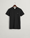 GANT Erkek Siyah Slim Fit Bisiklet Yaka T-Shirt