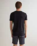 GANT Erkek Siyah Slim Fit Bisiklet Yaka T-shirt
