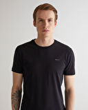 GANT Erkek Siyah Slim Fit Bisiklet Yaka T-shirt