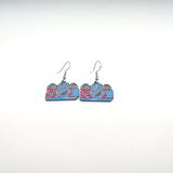 TEDZ COLLECTİON Kırmızı Kamera Pin Küpe