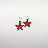 TEDZ COLLECTİON Red Star Pin Küpe