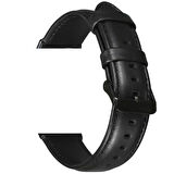 Smcase Apple Watch 1 2 3 4 5 6 Series 40 mm Kordon Delikli Deri Dikiş Metal Tokalı