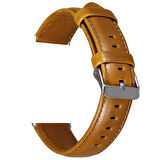 Smcase Apple Watch 1 2 3 4 5 6 Series 44mm Kordon Delikli Deri Dikiş Metal Tokalı