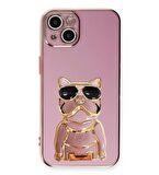 Smcase Apple iPhone 14 Plus Kılıf Standlı Kamera Korumalı Bulldog Silikon