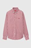 D'S Damat Slim Fit Bordo Kareli Ekoseli Gömlek 7HC02ORT09265