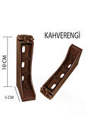 Dekoratif Ray Montaj Aparatı Uzun Ayak 10 Cm 4 Adet