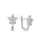 925 Ayar Gümüş Çiçek Küpe EA1080001 (944944)