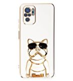 Smcase Xiaomi Redmi Note 10S Kılıf Standlı Kamera Korumalı Bulldog Silikon