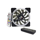 Snowman X120 RGB Kasa Fanı 120mm x 4 Fan Kontrolcü + Kumanda
