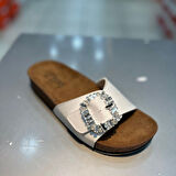 Trendyshose 20050 Taşlı Tokalı Kadın Anatomic Terlik