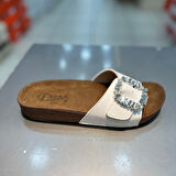 Trendyshose 20050 Taşlı Tokalı Kadın Anatomic Terlik