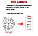 20mm Lacivert Floter Hakiki Deri Saat Kordonu Kayış