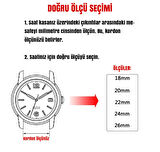 Siyah Saat Kordonu Kayış 18mm