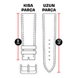 Siyah Saat Kordonu Kayış 18mm