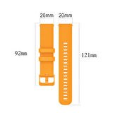 Turuncu Silikon Saat Kordonu Akıllı Pimli Kayış 20mm