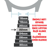 22mm Lacivert Mavi Dikişli Floter Bombeli Hakiki Deri Saat Kordonu Kayış