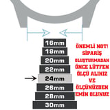 24mm Lacivert Floter Spor Hakiki Deri Saat Kordonu Kayış Akıllı Pimli