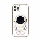 Smcase Apple iPhone 12 Pro Kılıf Standlı Kamera Korumalı Astronot Silikon
