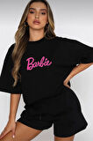 Barbie Baskı Şort Takım