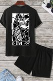 Skullcracked Baskı Şort Takım