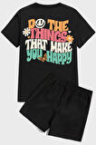 Uyguntarz Do the things that make you happy Baskı Şort Takım