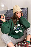 Unisex Suppose Baskılı Sweatshirt