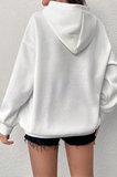 Unisex Oversize Fine Baskılı Sweatshirt