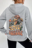 Fermuarlı Kapüşonlu Unisex Sweatshirt