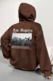 Uyguntarz Unisex Los Angles  Baskılı Sweatshirt