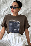 Uyguntarz Unisex KeepGoing Baskılı Tasarım Tshirt