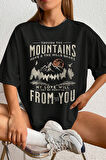 Uyguntarz Unisex Mountains Baskılı Tasarım Tshirt