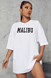 Uyguntarz Unisex Malibu Baskılı Tasarım Tshirt