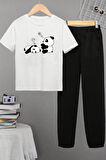 Uyguntarz Çocuk Sleep Panda Alt - Üst Eşofman Takımı