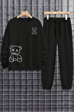 Uyguntarz Unisex Draw Bear Baskılı Eşofman Takımı