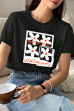 Uyguntarz Unisex Serendipity Baskılı Oversize Tshirt