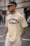Uyguntarz Unisex West Coast Baskılı Oversize Tshirt