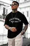 Uyguntarz Unisex West Coast Baskılı Oversize Tshirt