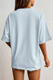 Uyguntarz Unisex Talk is Cheap Baskılı Oversize Tshirt
