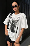 Uyguntarz Unisex Active Baskılı Oversize Tshirt