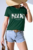Uyguntarz Unisex Miami Baskılı Oversize Tshirt