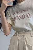Uyguntarz Unisex Another Monday Baskılı Oversize Tshirt