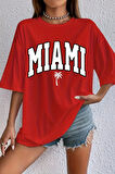 Uyguntarz Unisex Miami Baskılı Tasarım Tshirt