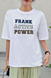 Uyguntarz Unisex Frank Active Power Baskılı Oversize Tshirt