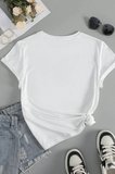 Unisex Flowers Baskılı Oversize Tshirt