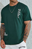 Uyguntarz Erkek Belive in Yourself Baskılı Oversize Tshirt