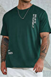 Uyguntarz Erkek Belive in Yourself Baskılı Oversize Tshirt